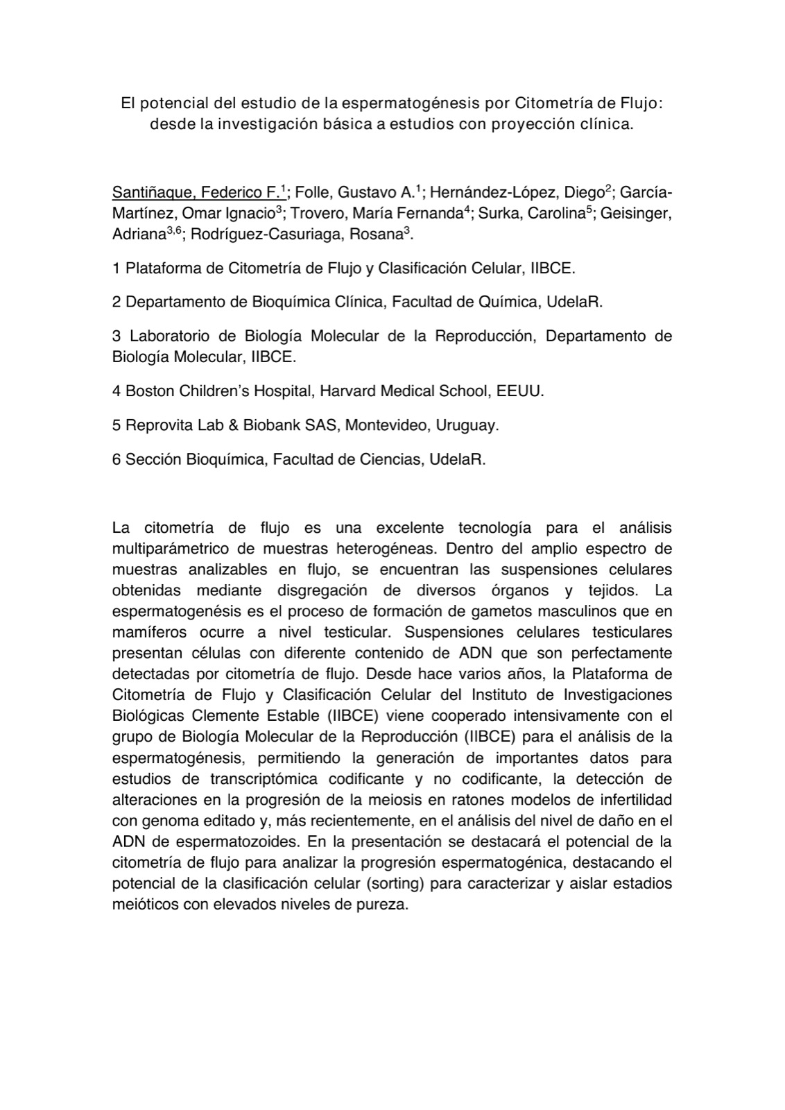El potencial del estudio de la espermatogénesis por citometría de flujo